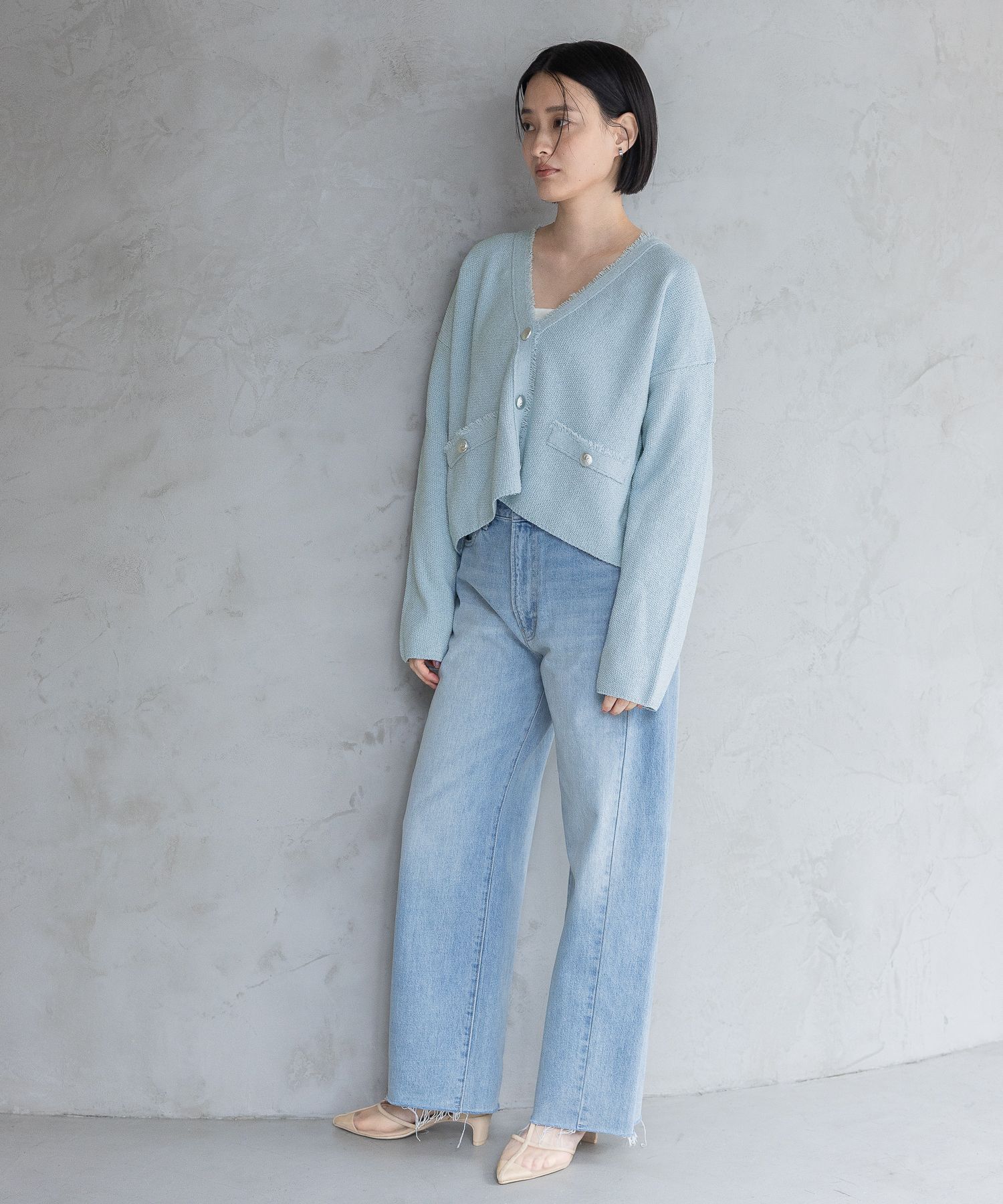 A part by 「ツイードVカーディガン」|ニット・セーター|