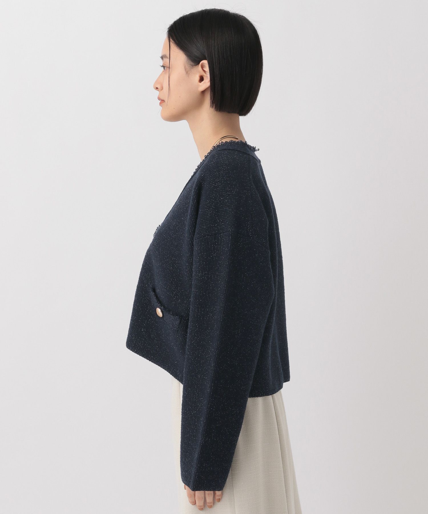 A part by 「ツイードVカーディガン」|ニット・セーター|