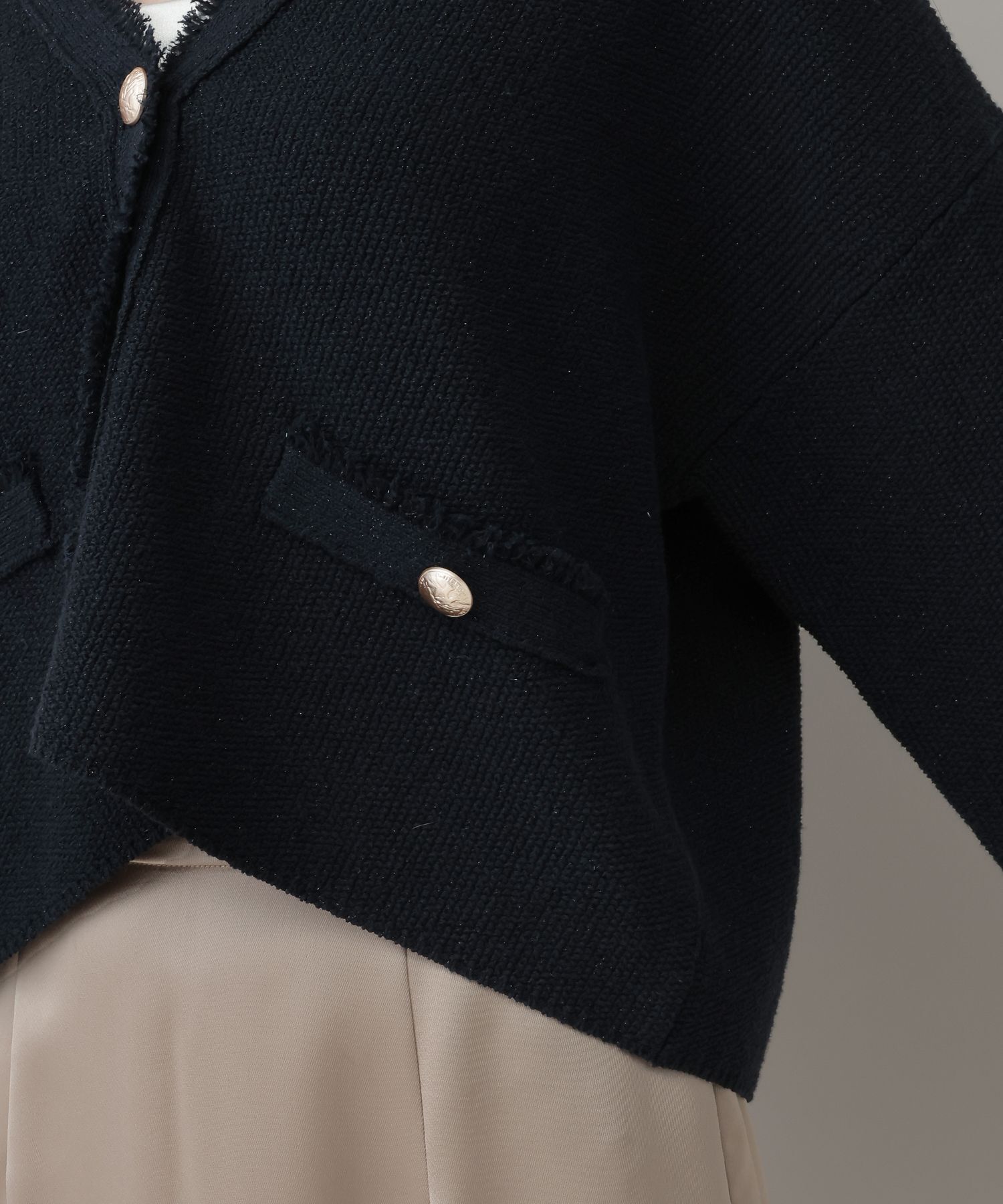 A part by 「ツイードVカーディガン」|ニット・セーター|