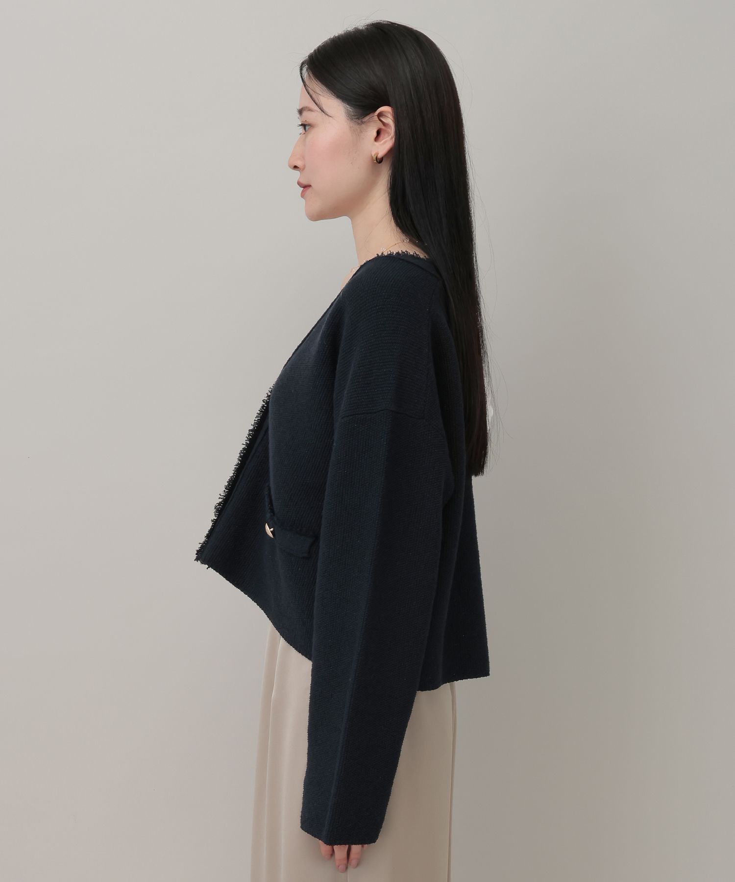 A part by 「ツイードVカーディガン」|ニット・セーター|