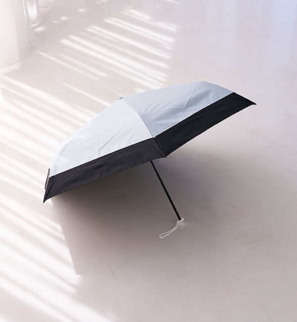 collex「【a.s.s.a】ブラック切替晴雨兼用折畳傘 HEAT DOWN PARASOL」|傘|ブルー