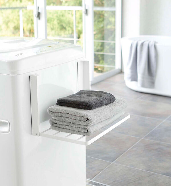 collex「【tower】 洗濯機横マグネット折畳み棚」|その他|ホワイト