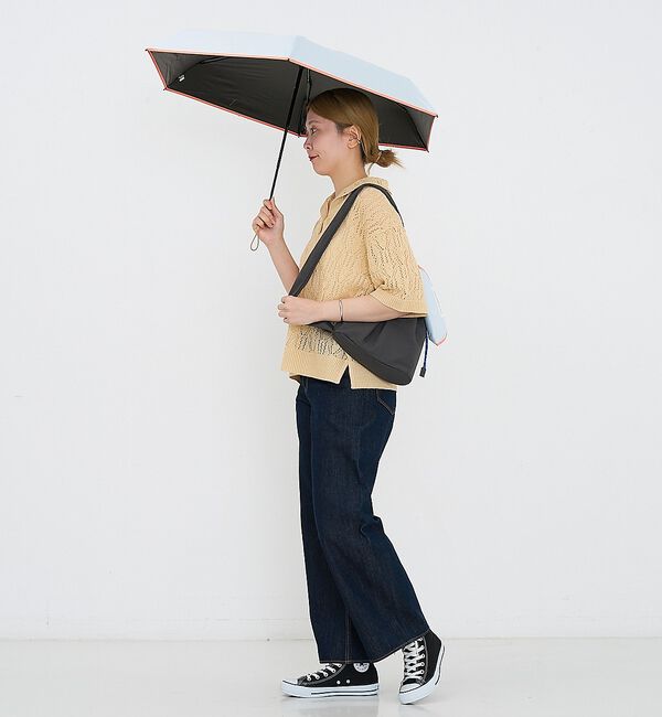 collex「日傘 パイピング ポーチ付き 晴雨兼用 折りたたみ傘【assa】【WEB限定】」|傘|