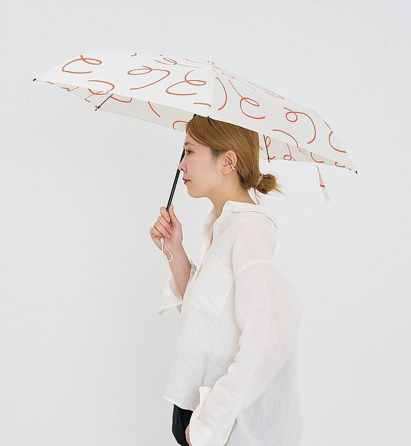 collex「雨傘 マーカー柄 晴雨兼用 折りたたみ傘【assa】【WEB限定】」|傘|アイボリー