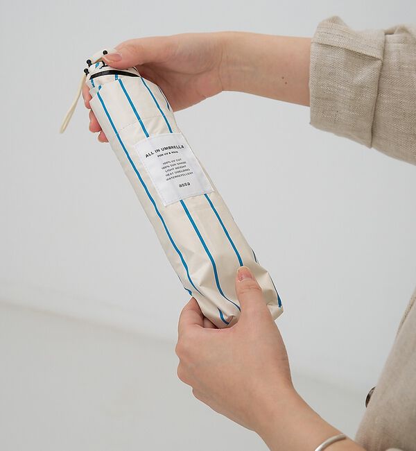 collex「日傘 ストライプ 晴雨兼用 折りたたみ傘 ALL IN UMBRELLA【ass」|傘|