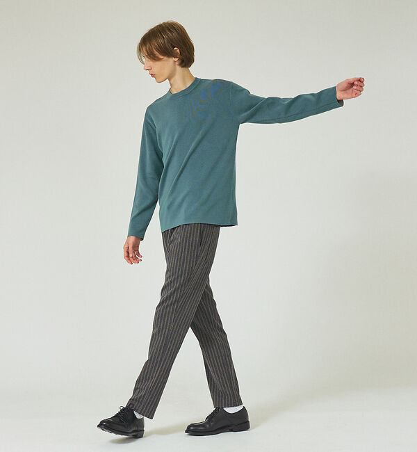 ABAHOUSE「【定番】総針 プルオーバー ニット / クルーネックニット」|ニット・セーター|