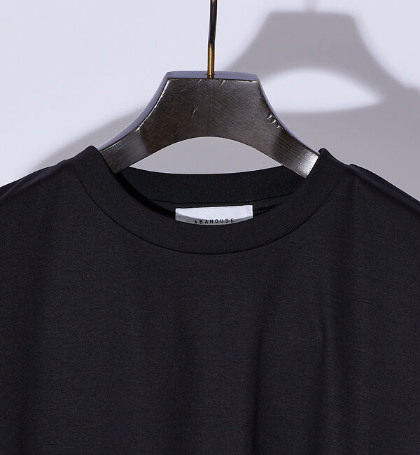 ABAHOUSE「【ドローコード】Wシルケット ドレープ Tシャツ / オーバーサイズ」|Tシャツ・カットソー|