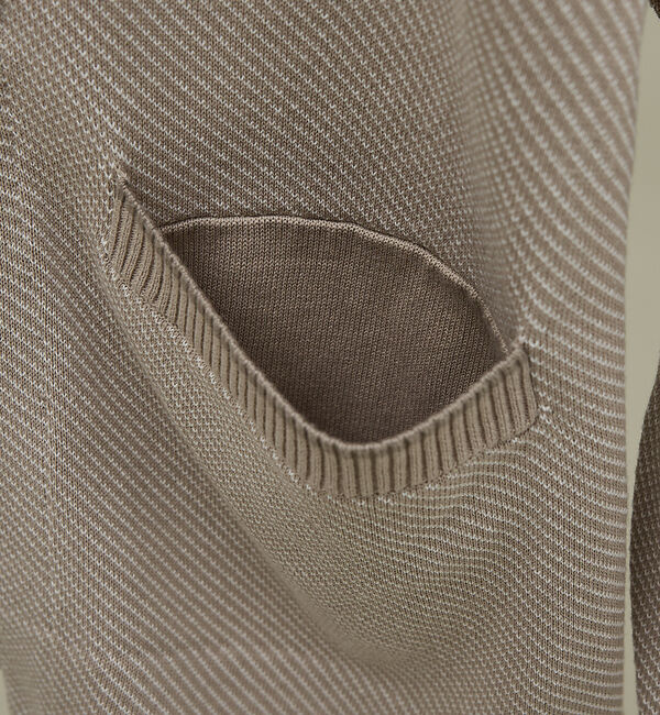 ABAHOUSE「バイアスジャガード 1ボタン カーディガン」|カーディガン|