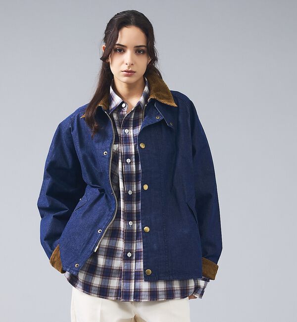 ABAHOUSE「【BARBOUR / バブアー】TRANSPORT DENIM / トランスポー」|ブルゾン・スタジャン|インディゴ