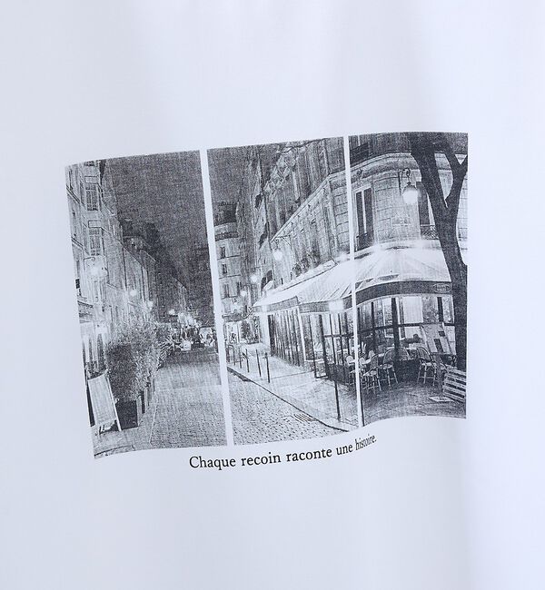ABAHOUSE「PARIS BACK ALLEY フォトプリント 半袖Tシャツ / オーバーサイ」|Tシャツ・カットソー|