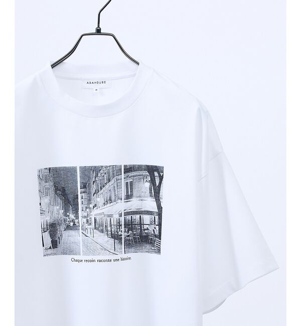 ABAHOUSE「PARIS BACK ALLEY フォトプリント 半袖Tシャツ / オーバーサイ」|Tシャツ・カットソー|
