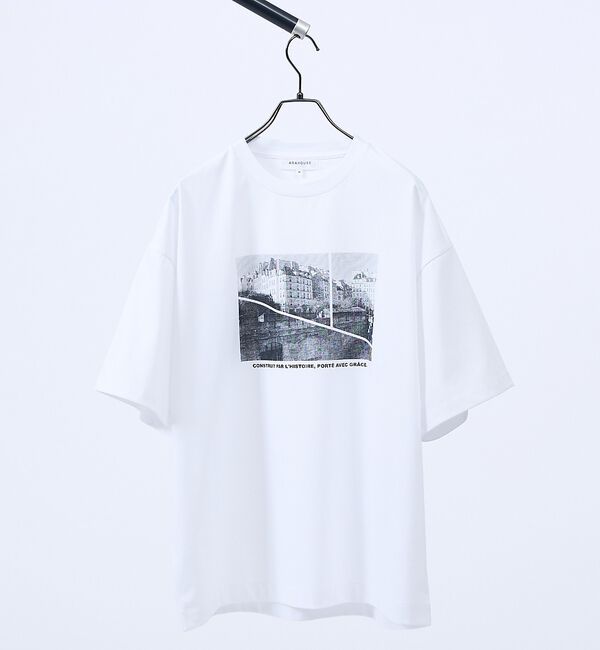ABAHOUSE「PARIS BACK ALLEY フォトプリント 半袖Tシャツ / オーバーサイ」|Tシャツ・カットソー|ホワイト系その他1