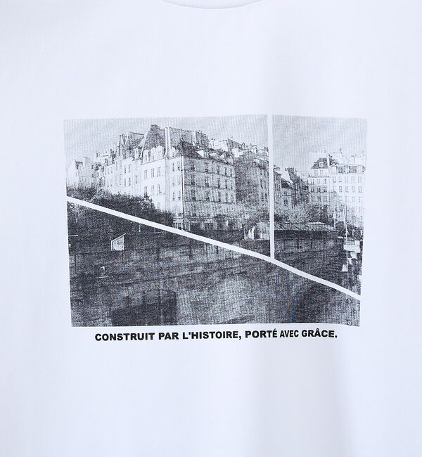 ABAHOUSE「PARIS BACK ALLEY フォトプリント 半袖Tシャツ / オーバーサイ」|Tシャツ・カットソー|