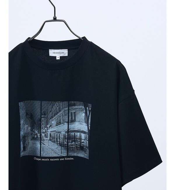 ABAHOUSE「PARIS BACK ALLEY フォトプリント 半袖Tシャツ / オーバーサイ」|Tシャツ・カットソー|
