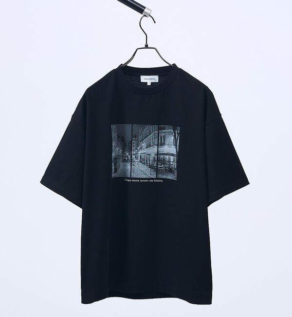ABAHOUSE「PARIS BACK ALLEY フォトプリント 半袖Tシャツ / オーバーサイ」|Tシャツ・カットソー|