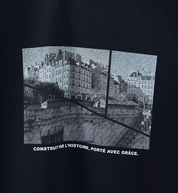 ABAHOUSE「PARIS BACK ALLEY フォトプリント 半袖Tシャツ / オーバーサイ」|Tシャツ・カットソー|