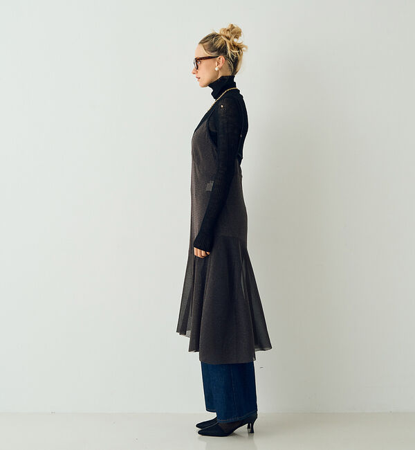 Rouge vif「シアーラメチュールキャミワンピース」|ワンピース|