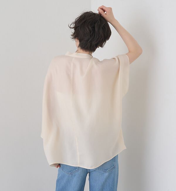 Rouge vif「【セットアップ対応】キュプラフィブリルドレープスキッパーブラウス」|シャツ・ブラウス|