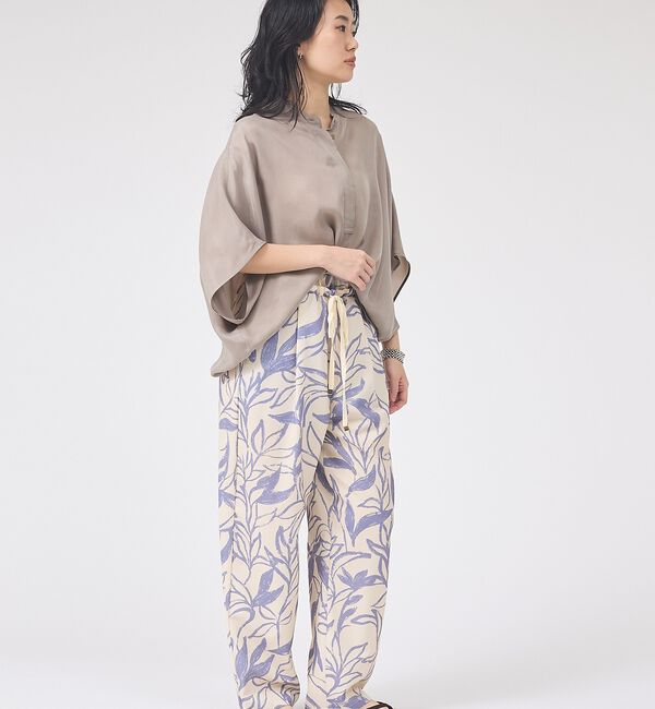 Rouge vif「【セットアップ対応】キュプラフィブリルドレープスキッパーブラウス」|シャツ・ブラウス|