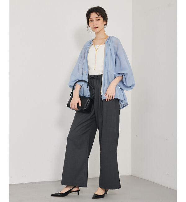 qualite「ラウンドスリーブギャザーブルゾン」|ブルゾン・スタジャン|