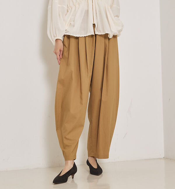 qualite「ダンプバレルパンツ」|その他|ベージュ