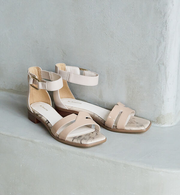 AU BANNISTER「【ロングヒットアイテム】アンクルストラップサンダル」|サンダル|ピンクベージュ