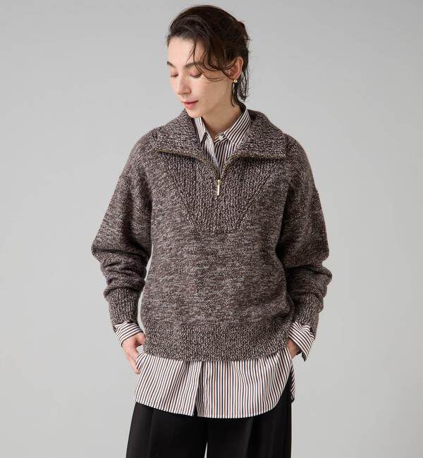 Liesse「ハーフジップニット」|ニット・セーター|