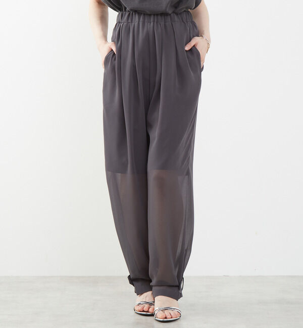 Soffitto「ウエストオールゴムシアーパンツ」|その他|チャコールグレー
