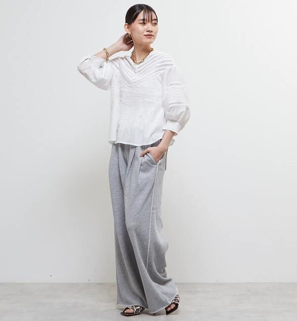 Soffitto「インド綿ピンタックブラウス」|シャツ・ブラウス|