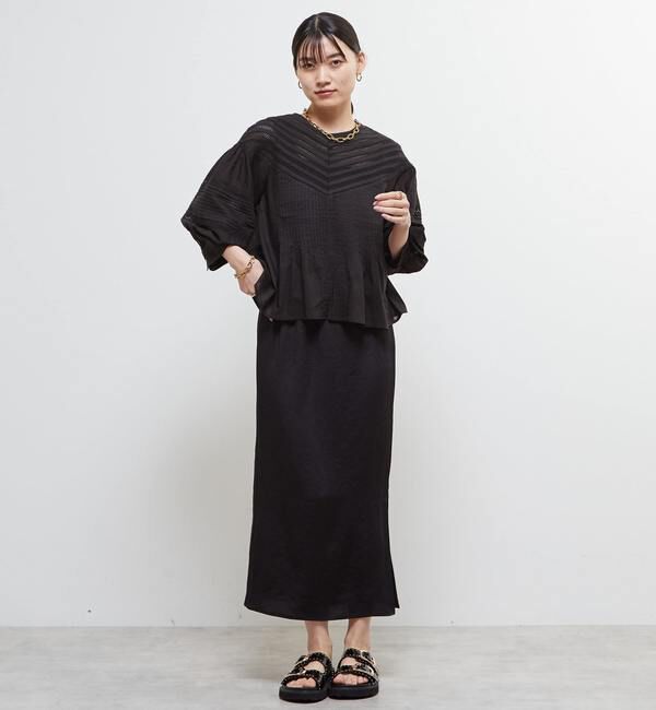 Soffitto「インド綿ピンタックブラウス」|シャツ・ブラウス|