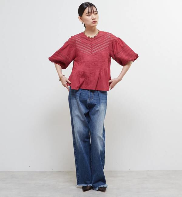 Soffitto「インド綿ピンタックブラウス」|シャツ・ブラウス|