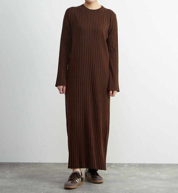 SOFFITTO「ウール混ランダムリブワンピース」|ワンピース|