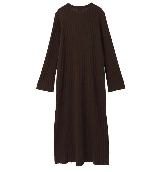 SOFFITTO「ウール混ランダムリブワンピース」|ワンピース|