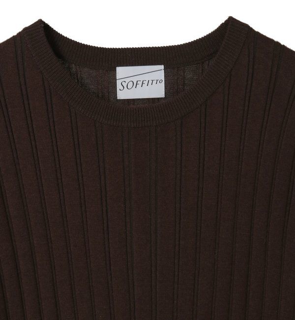 SOFFITTO「ウール混ランダムリブワンピース」|ワンピース|