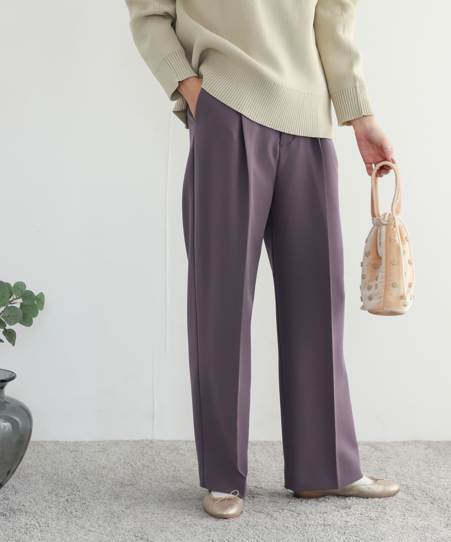 URBAN RESEARCH DOORS「ダブルクロストラウザー」|その他|パープル