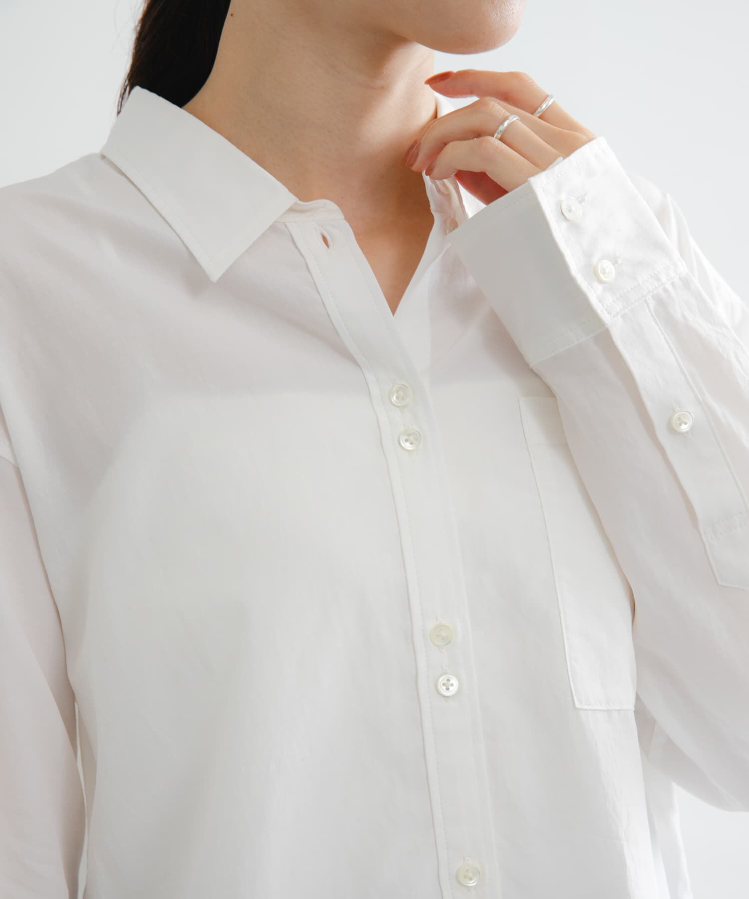 URBAN RESEARCH「ダブルボタンコットンヴィスコースシャツ」|シャツ・ブラウス|