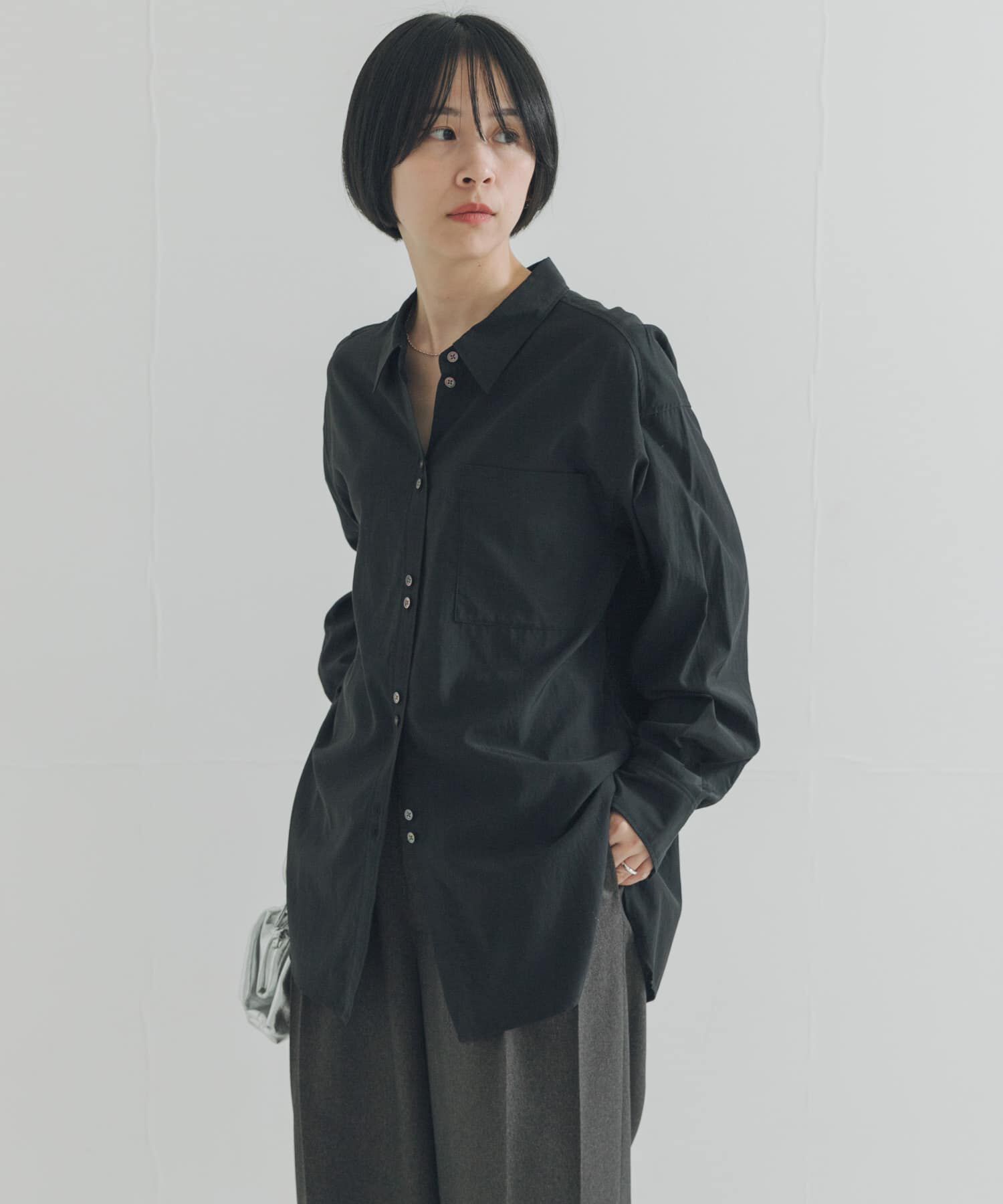 URBAN RESEARCH「ダブルボタンコットンヴィスコースシャツ」|シャツ・ブラウス|