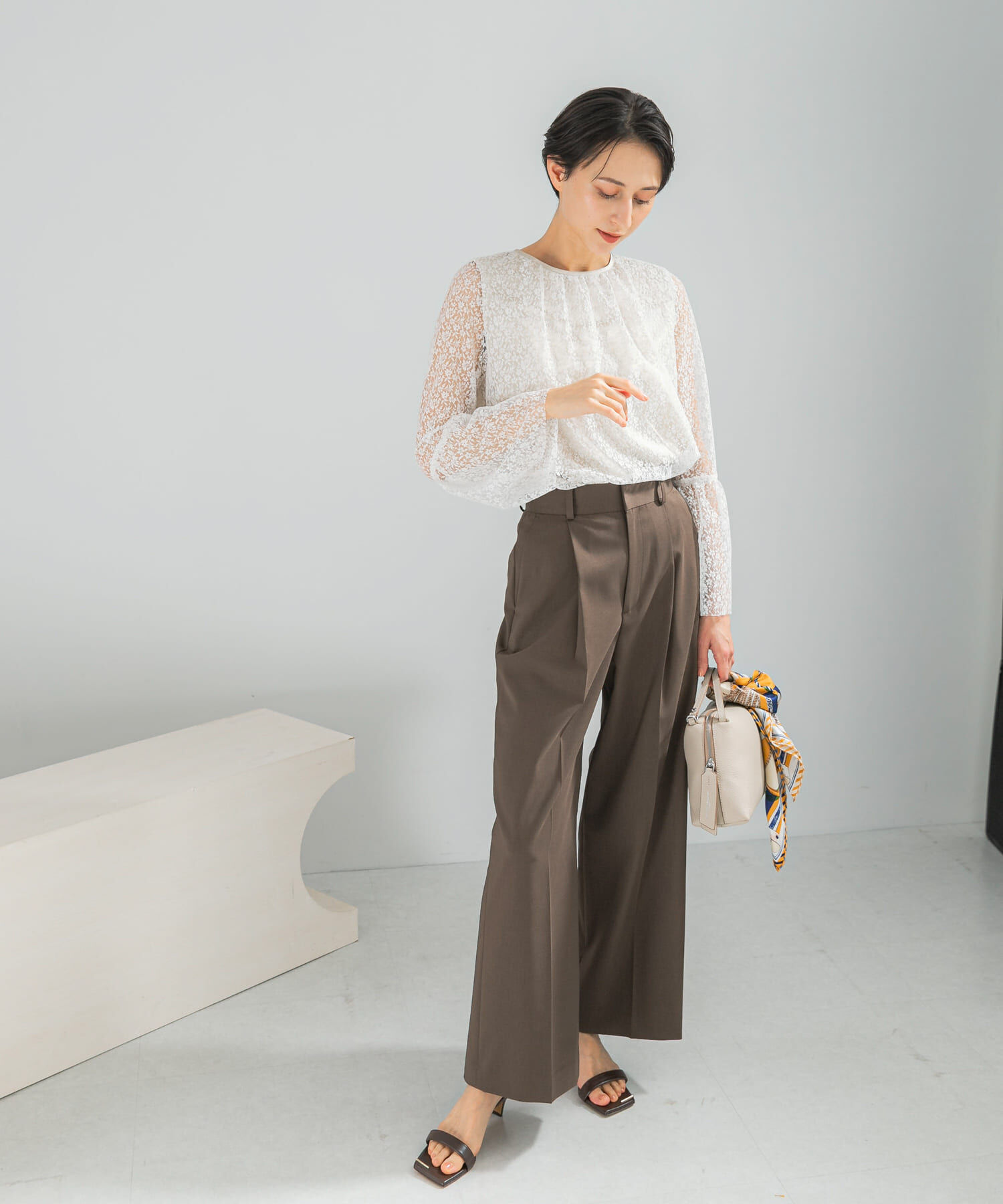 URBAN RESEARCH ROSSO「フレアスリーブレースブラウス」|シャツ・ブラウス|