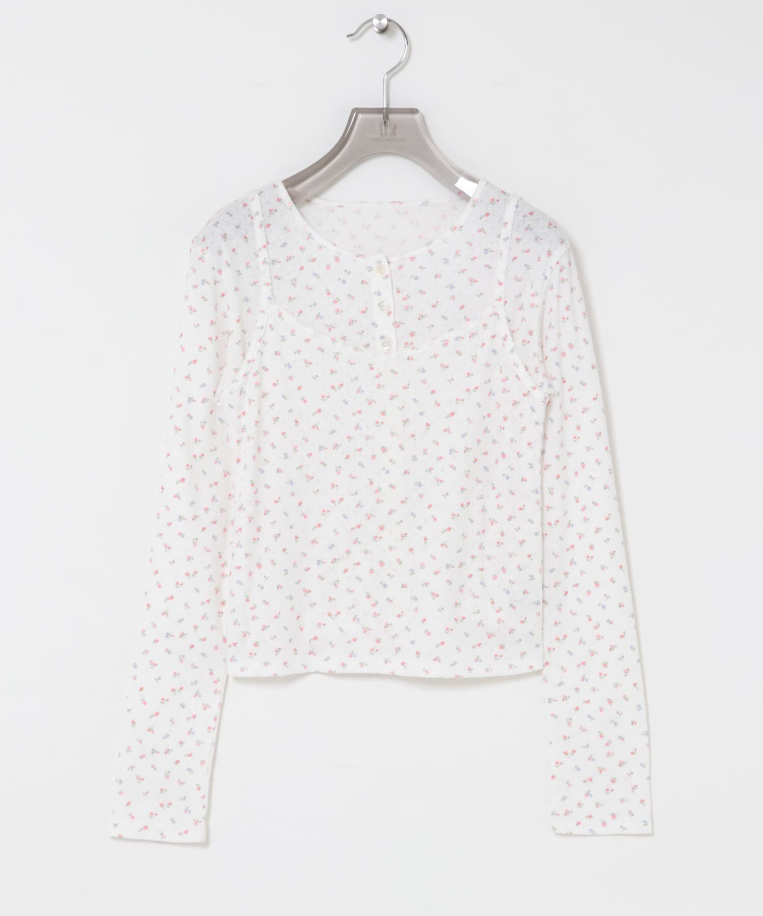 URBAN RESEARCH「キャミセットフラワーアイレットレースカーディガン」|カーディガン|