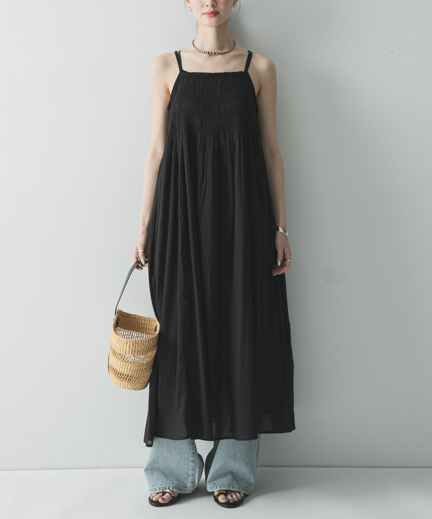 URBAN RESEARCH「コットンギャザーキャミワンピース」|ワンピース|