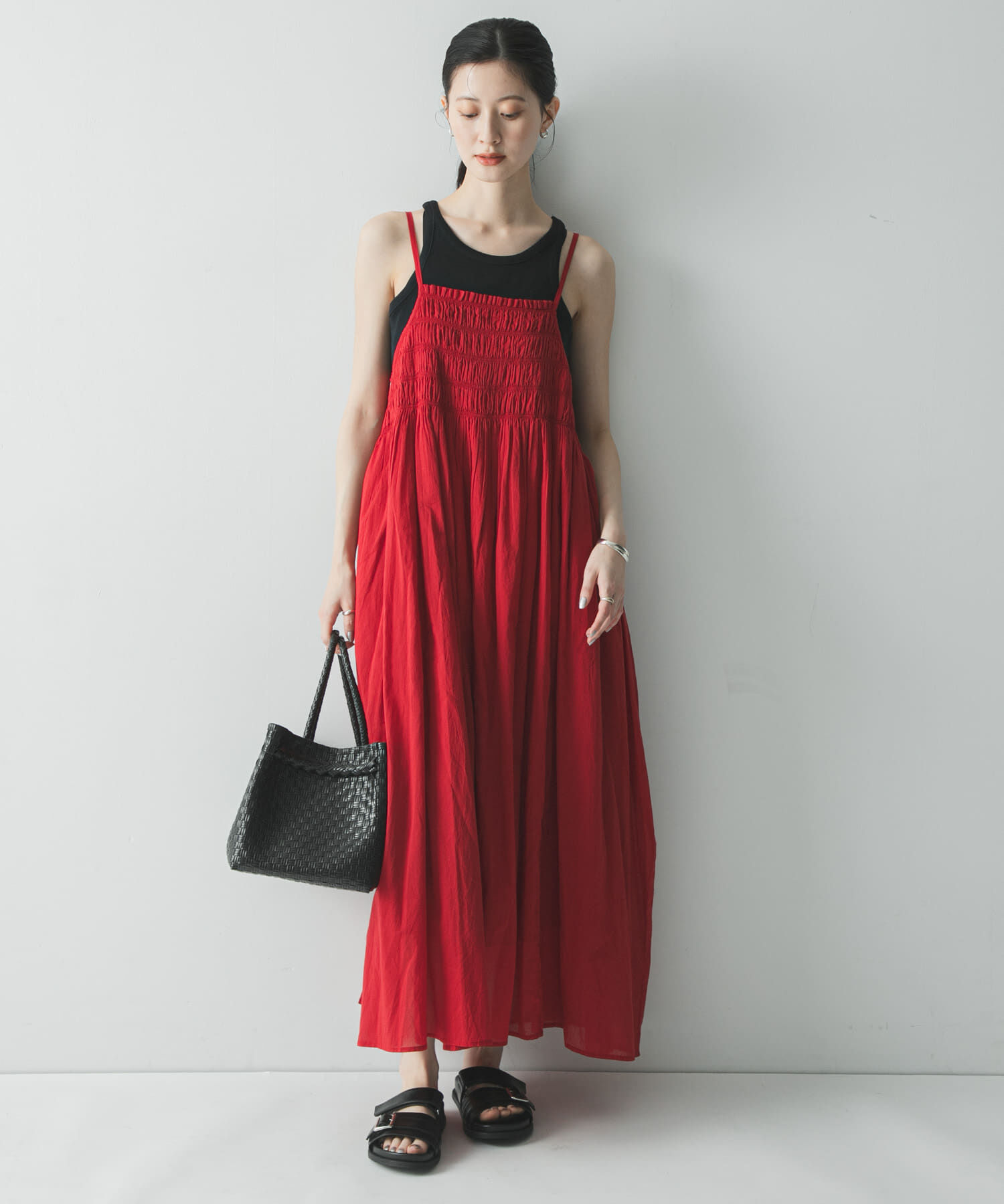 URBAN RESEARCH「コットンギャザーキャミワンピース」|ワンピース|