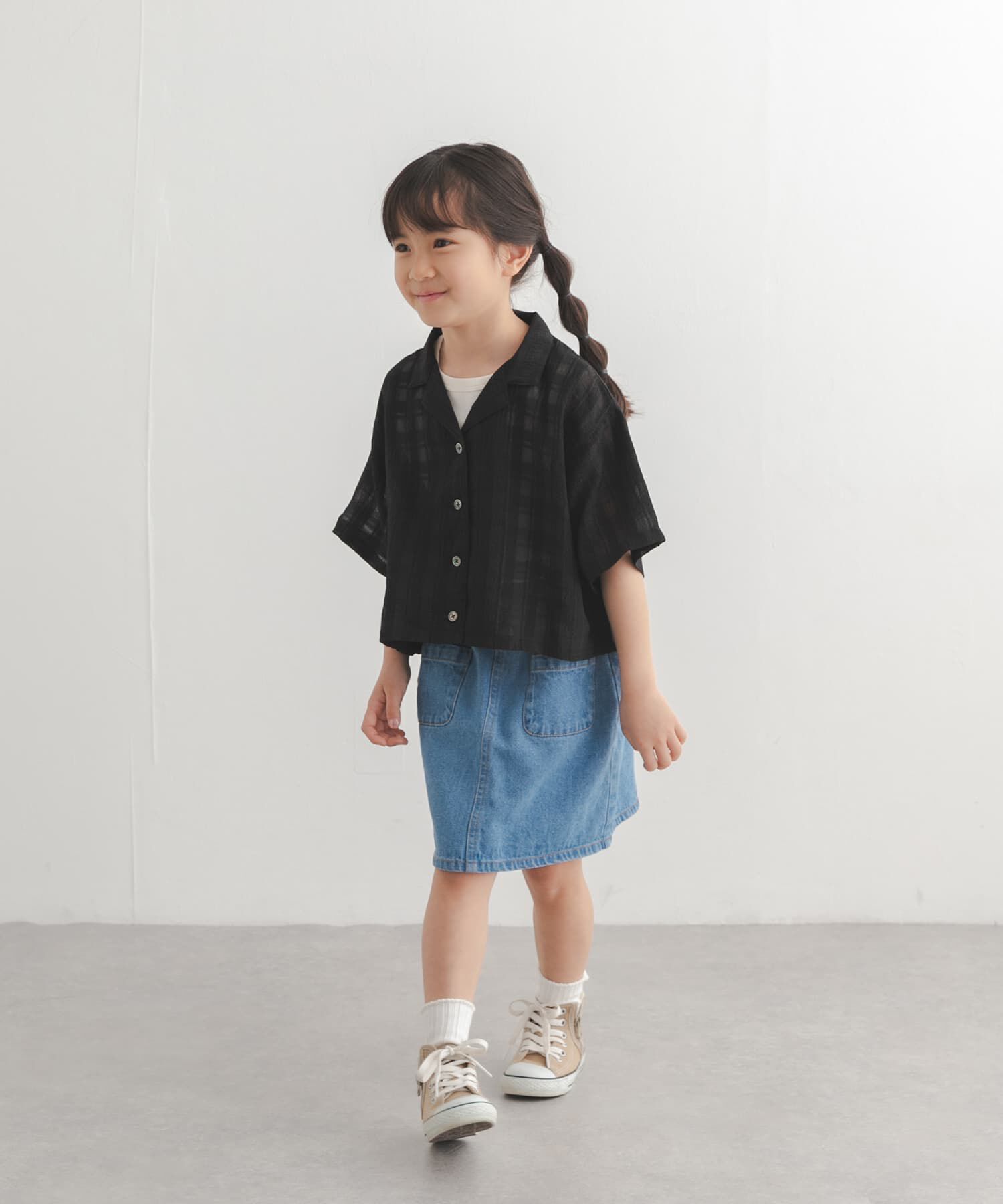 URBAN RESEARCH DOORS「シアーチェックオープンカラーシャツ(KIDS)」|その他|