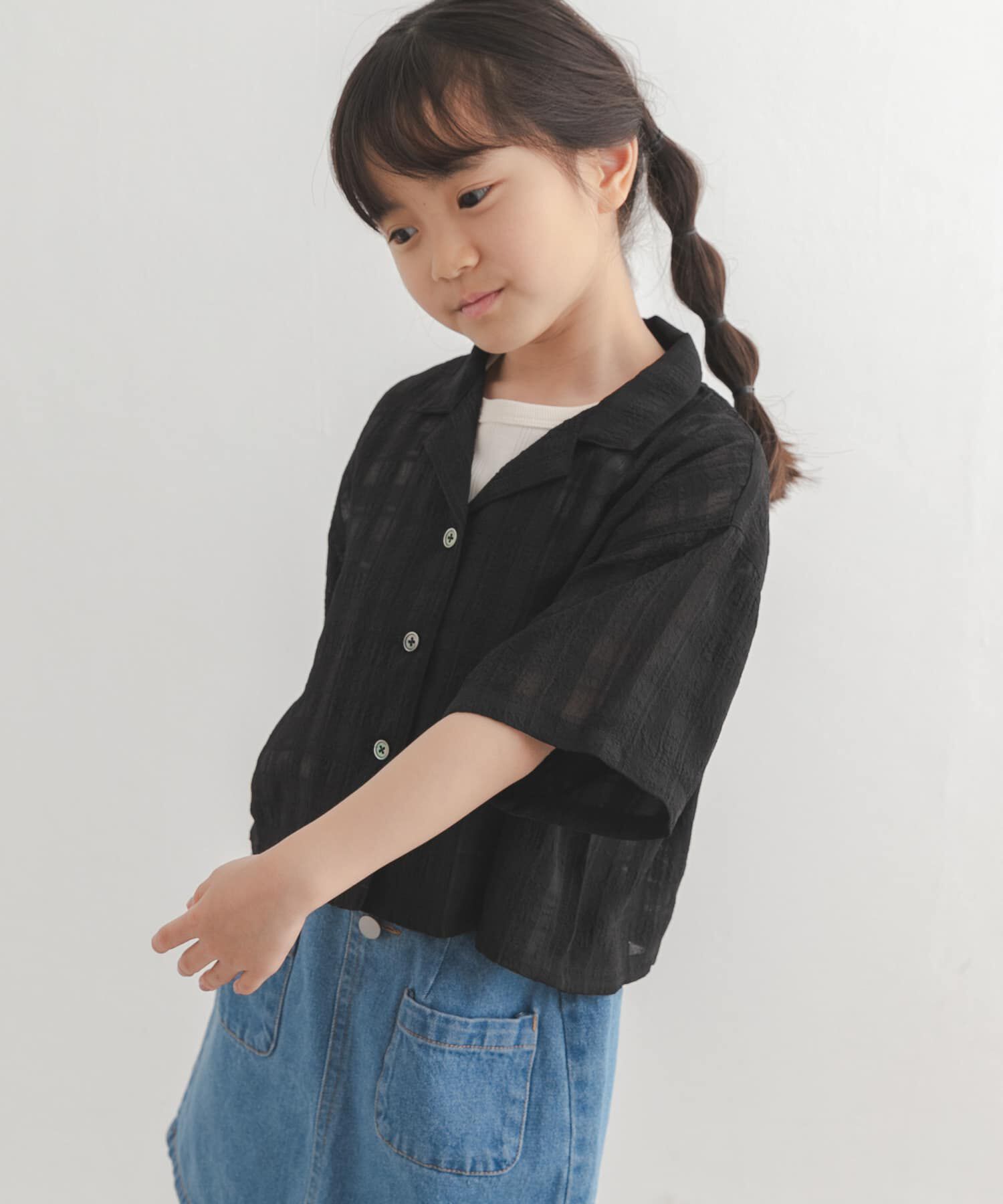 URBAN RESEARCH DOORS「シアーチェックオープンカラーシャツ(KIDS)」|その他|