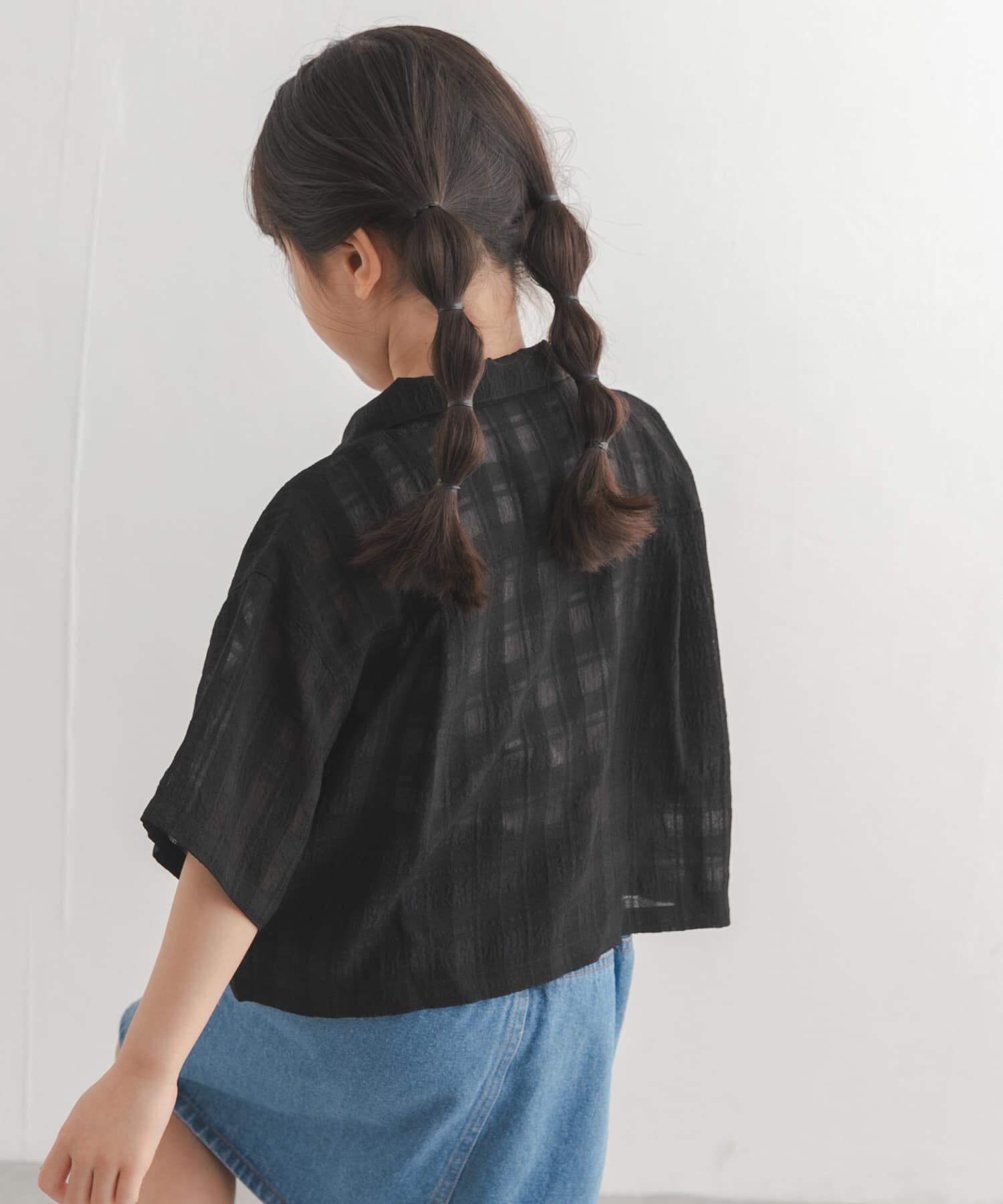 URBAN RESEARCH DOORS「シアーチェックオープンカラーシャツ(KIDS)」|その他|