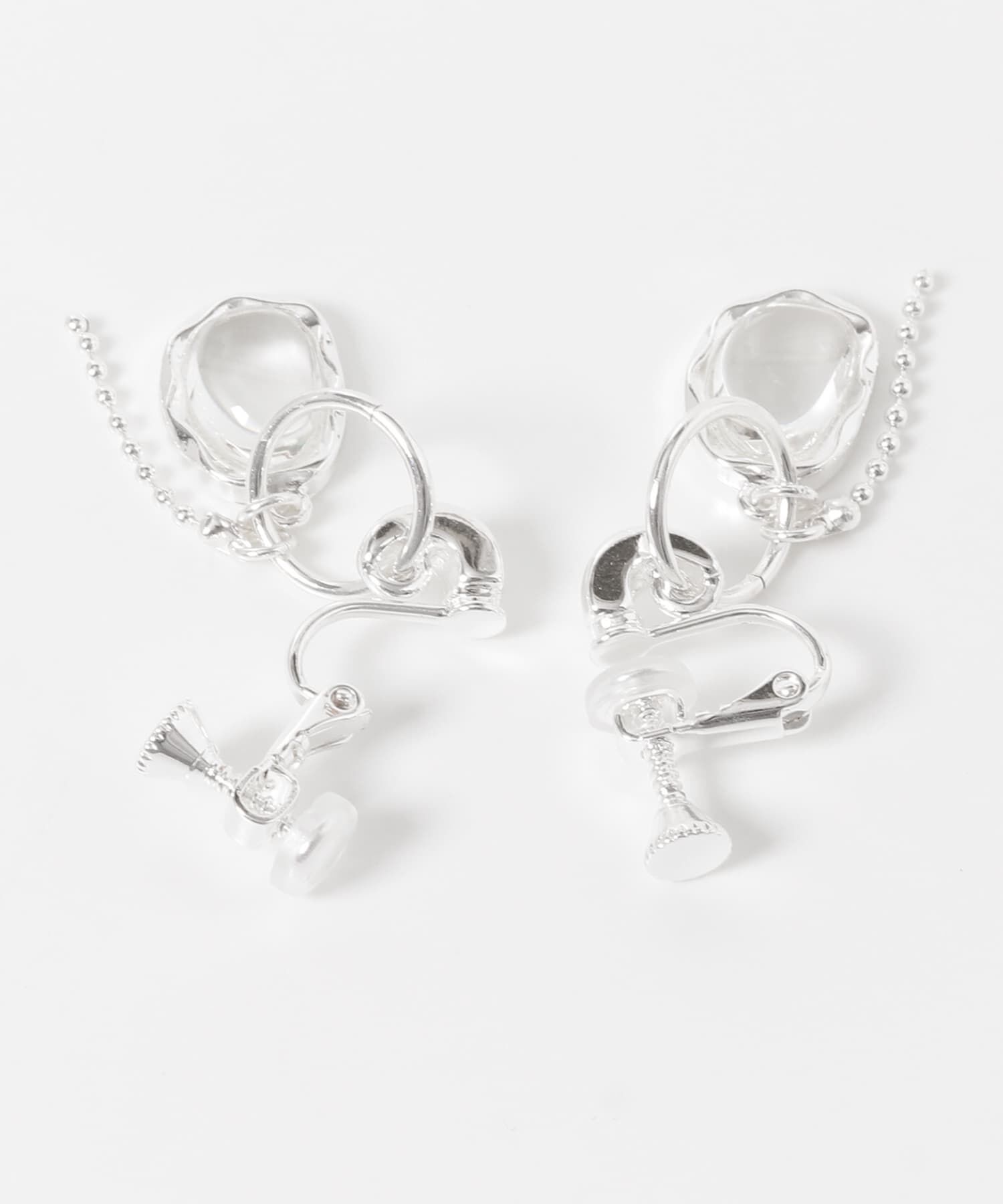 SMELLY「クリアドロップチェーンイヤリング」|イヤリング|