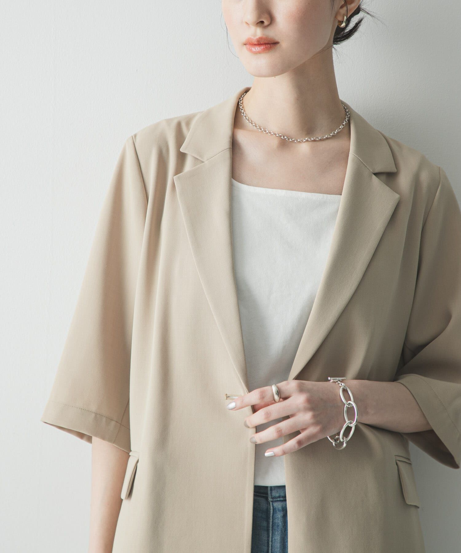 URBAN RESEARCH「『UR TECH DRYLUXE』ハーフスリーブジャケット」|その他|