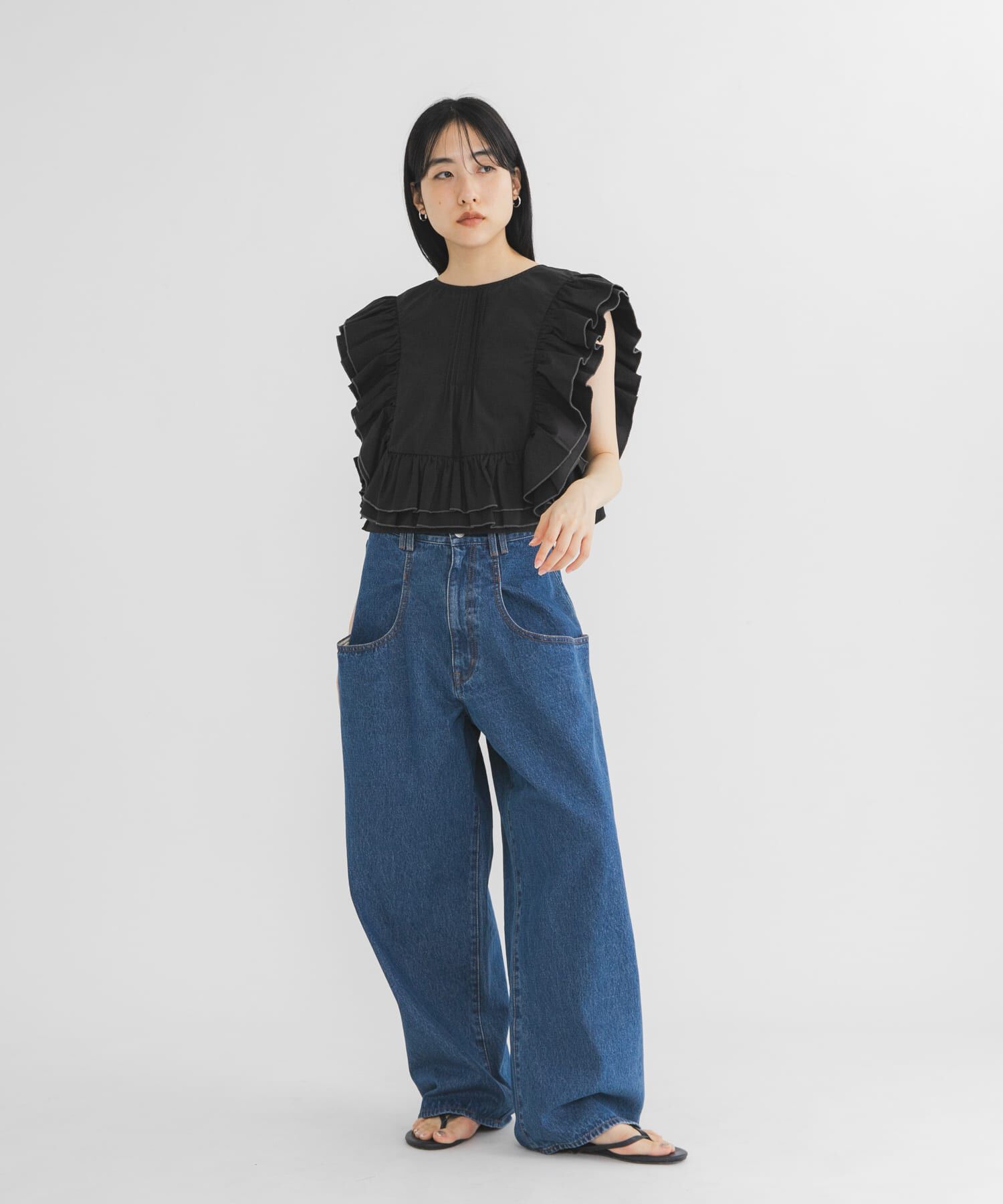  「『3サイズ展開』BIGポケットデザインデニム」|デニム|