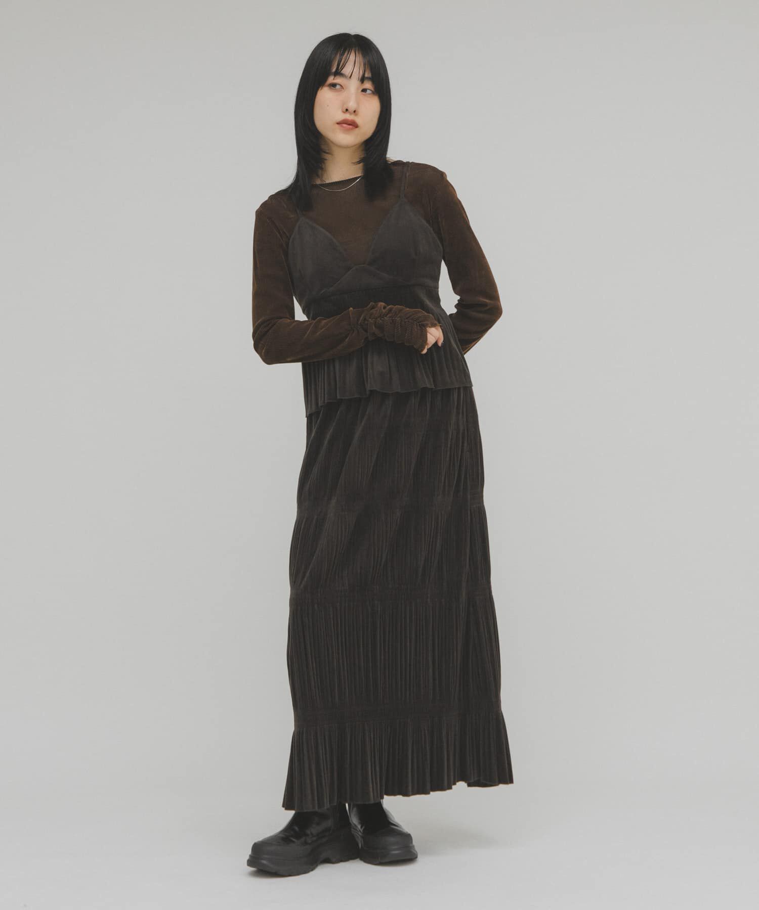  「マジョリカプリーツセパレートワンピース」|ワンピース|