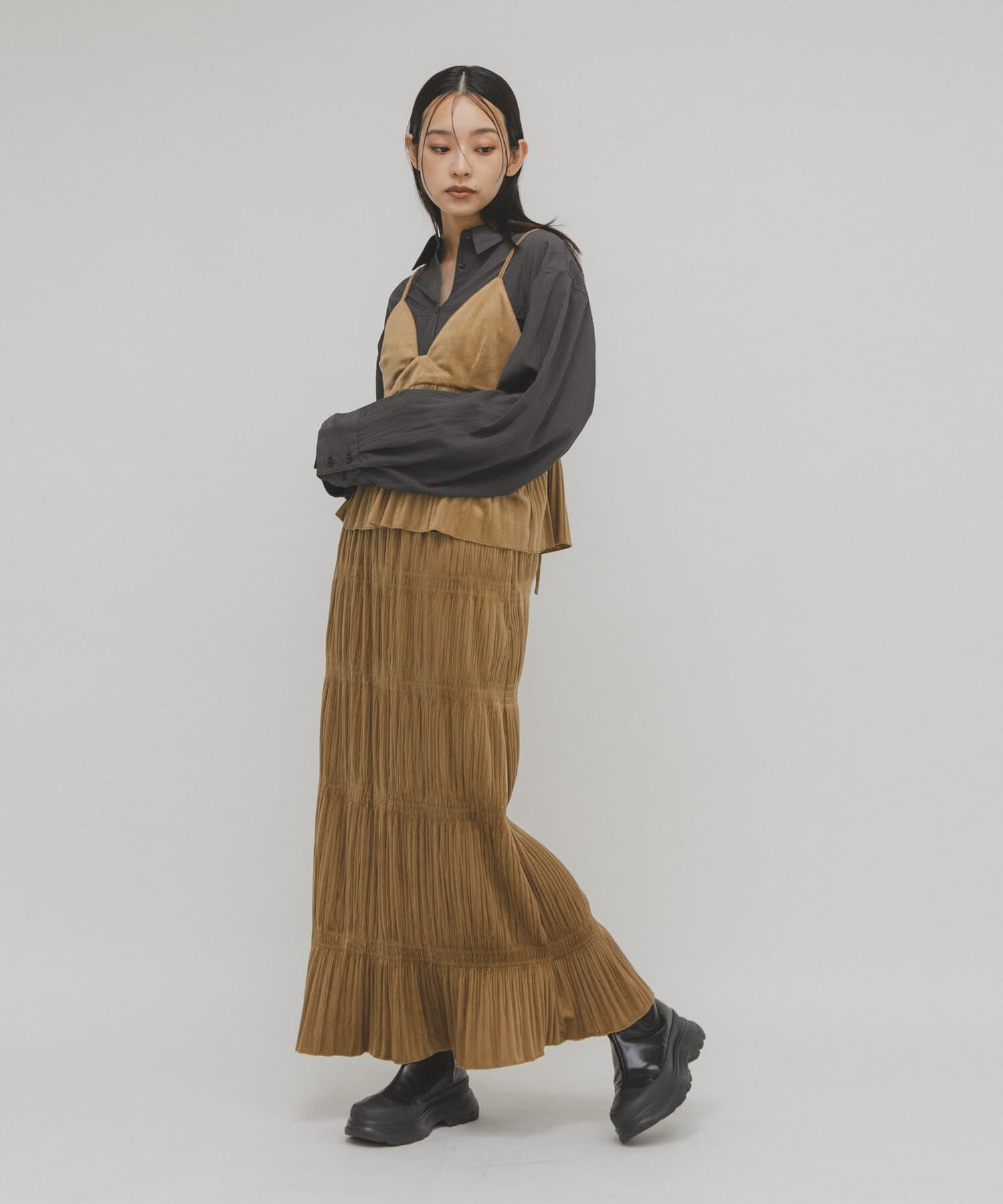  「マジョリカプリーツセパレートワンピース」|ワンピース|