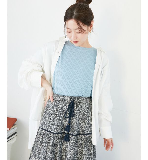  「《WEB限定アイテム》ランダムリブショルダータックプルオーバー」|プルオーバー|